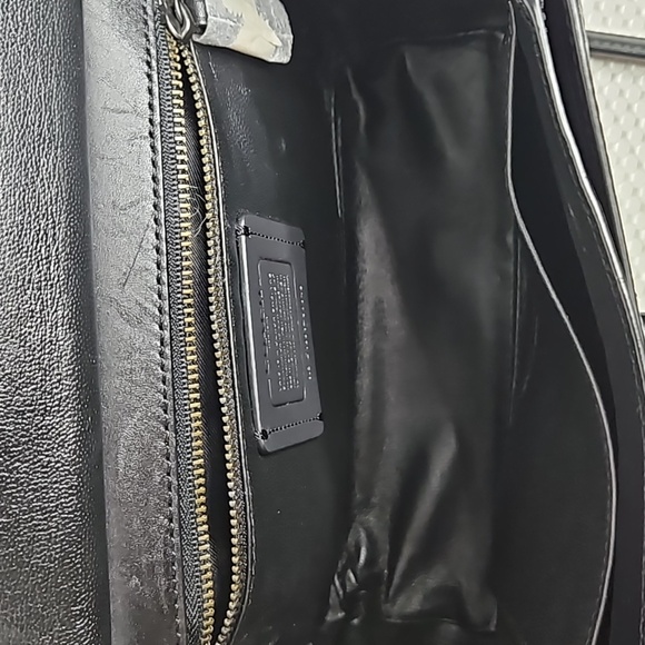 COACH BLACK LEATHER AND SUEDE DRIFTER CROSSBODY IN MATTE BLACK - Picture 5 of 10